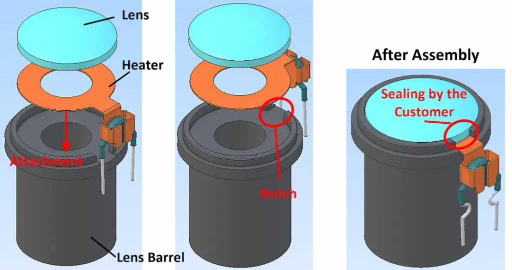 anti-fogheater structure